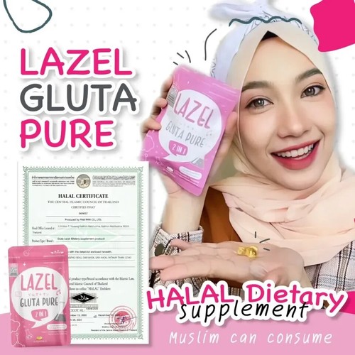20X 30 Caps Lazel Gluta Pure 2 in 1 Anti Aging Antioxidant Whitening Skin Aura - Picture 3 of 12