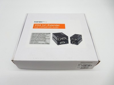 KanexPro VGA 1x1 Extender over Cat5e/6 w/ Audio VGAEXTX1
