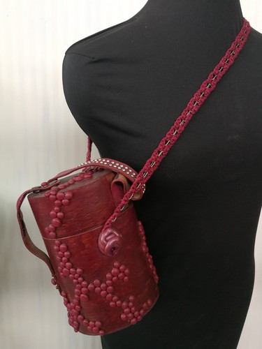 woman bag original accessories shoulder rigid strap hand handle vintage fashion - Picture 6 of 24