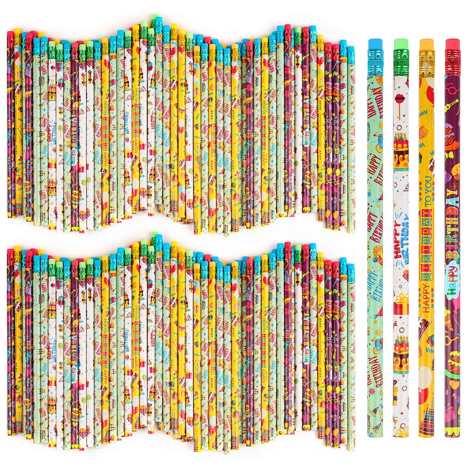 S Colorful Printed Birthday Pencils With Top ...