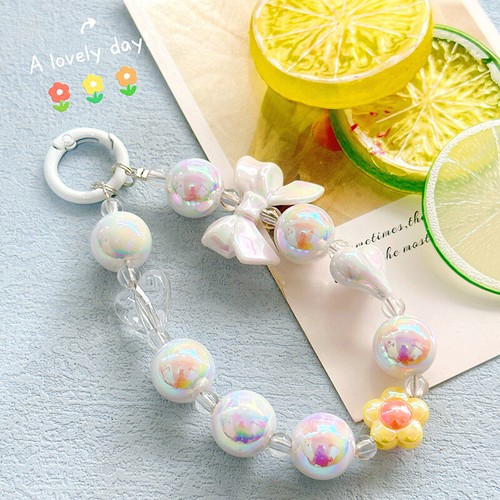 New Colorful Bow Pendant Mobile Phone Chain Lanyard Short Keychain Hanging Charm - 第 14/17 張圖片