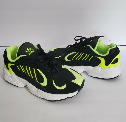 Adidas Boy\u0026#039;s Kids black/Neon Yung-1 Core Black/Hi-Res Shoes EE5317  (5.5) New | eBay