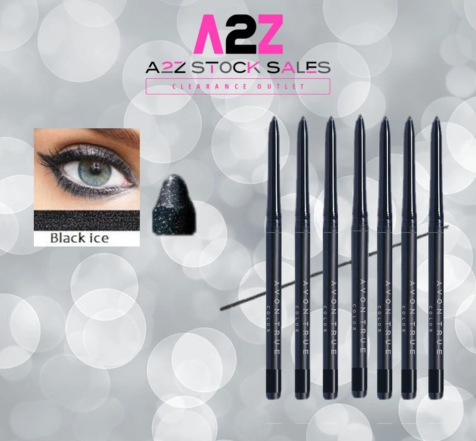 10x Avon True Colour Glimmerstick Diamonds Twist Up Eyeliner - Black Ice