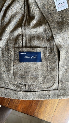 Sartoriale by David Tailored For Atom 42R 100 % Virgin Wool Unlined Earthy Beig - Picture 5 of 13