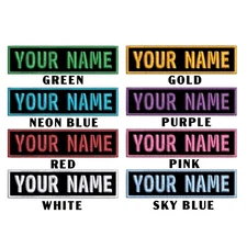 "LOVE IT", CUSTOM EMBROIDERED NAME TAG 4IN X 1IN SIZE