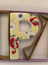 Rosanna, Inc.  P  "To the Letter" Ceramic Decor Piece  (Botanical Floral) NEW