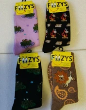 4 Pair Foozys Lady Size 9/11 Socks New