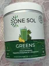 One Sol Greens Reduce Bloating & Improve Gut Health 30 Servings Exp 7/25