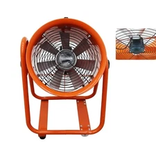 Portable Axial Fan Cylinder Pipe Spray Booth Paint Fumes Blower 12Inch 220V