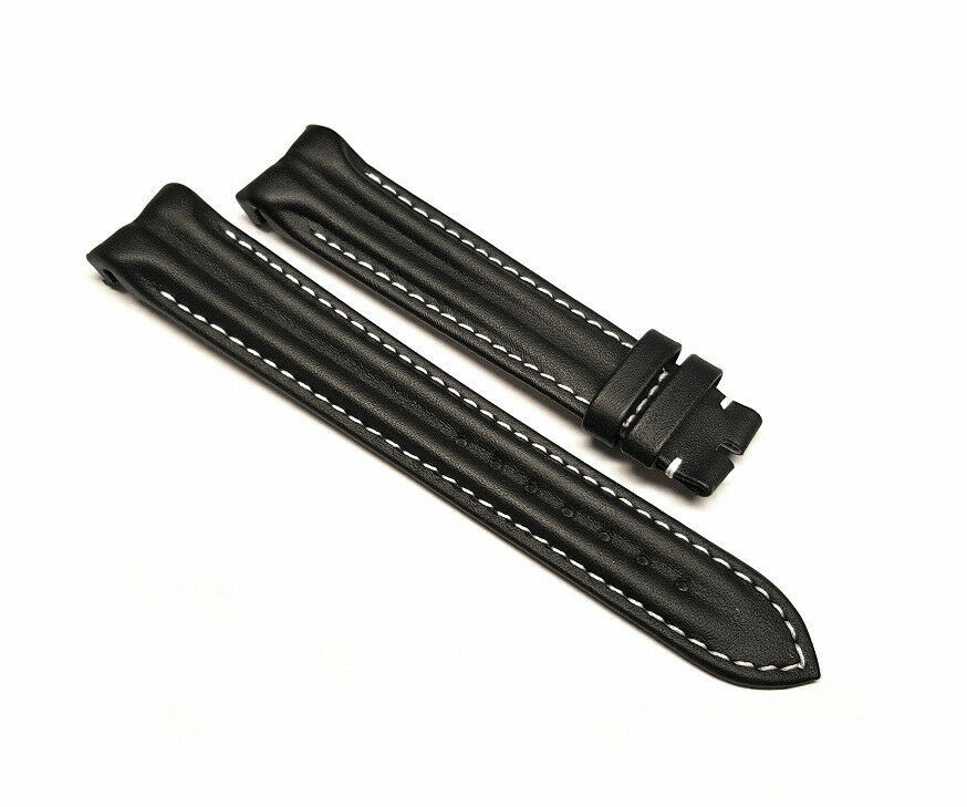 OMEGA ブラックレザーバンド 18mm ブラックアリゲーター レザーストラップ 20-18mm | 9800.02.45