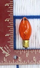 Box of 24 Orange 7w TRANSPARENT AMBER tint C7 CHRISTMAS STRING LIGHT bulb 7C7
