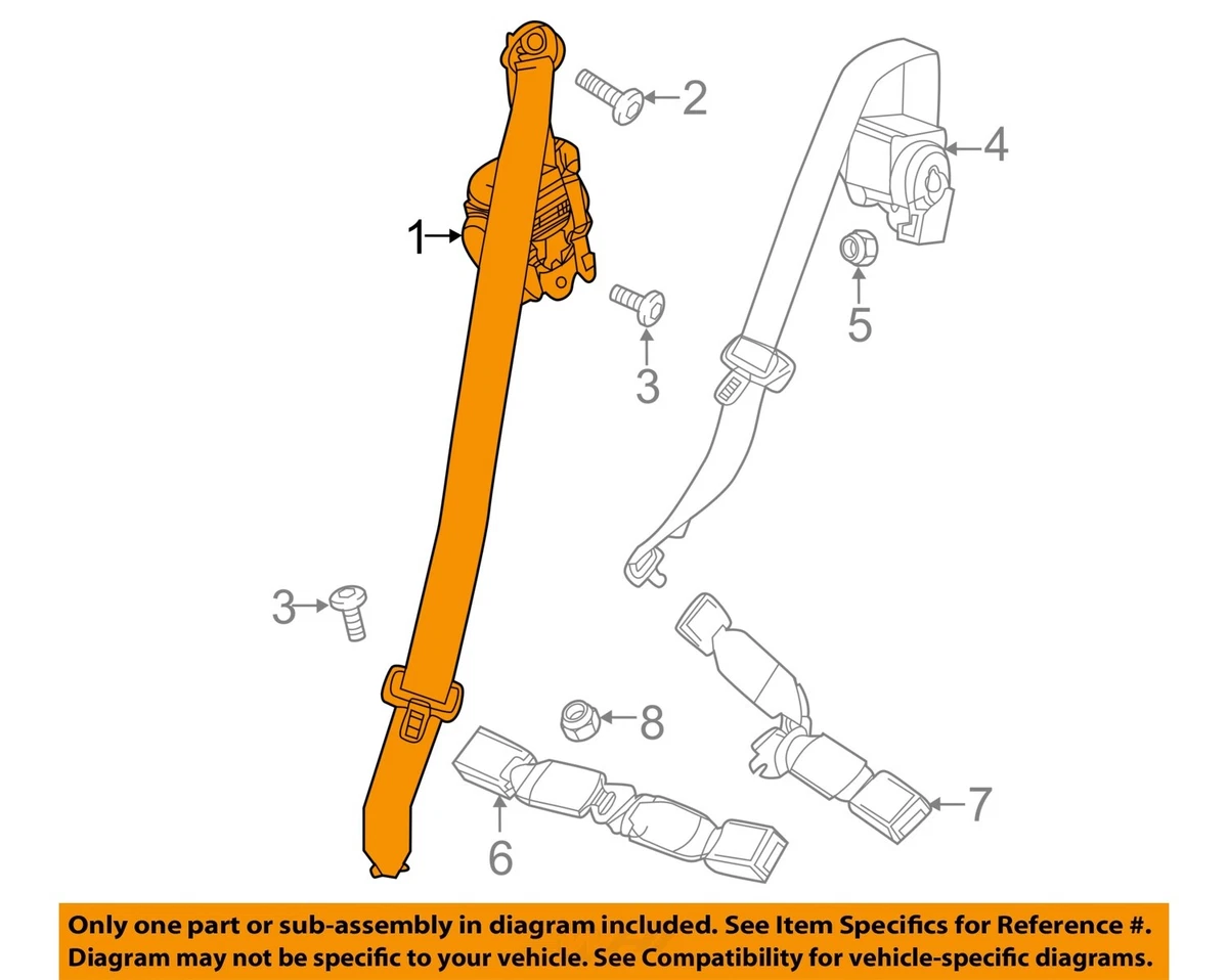 GMC GM OEM Right-Outer Belt Assy 19368229 | eBay