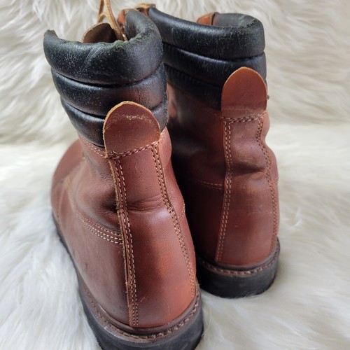 Vintage Leather Work Boots Made In Taiwan ROC Mens Size 10 E - Picture 6 of 10