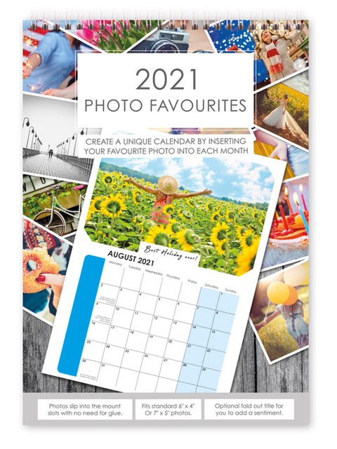 5 X Make Your Own Personalised A4 Photo Calendar 2021 Add ...