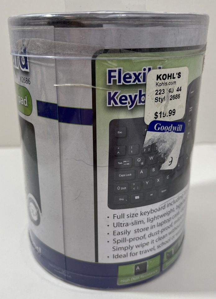 FLEXIBLE KEYBOARD-Full Keyboard+10 Key Pad Manufactured by SPI, Inc | eBay