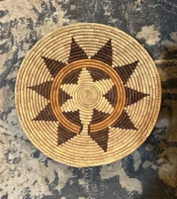 Beautiful Vintage Navajo Wedding Basket Handwoven XL 16" Reproduction