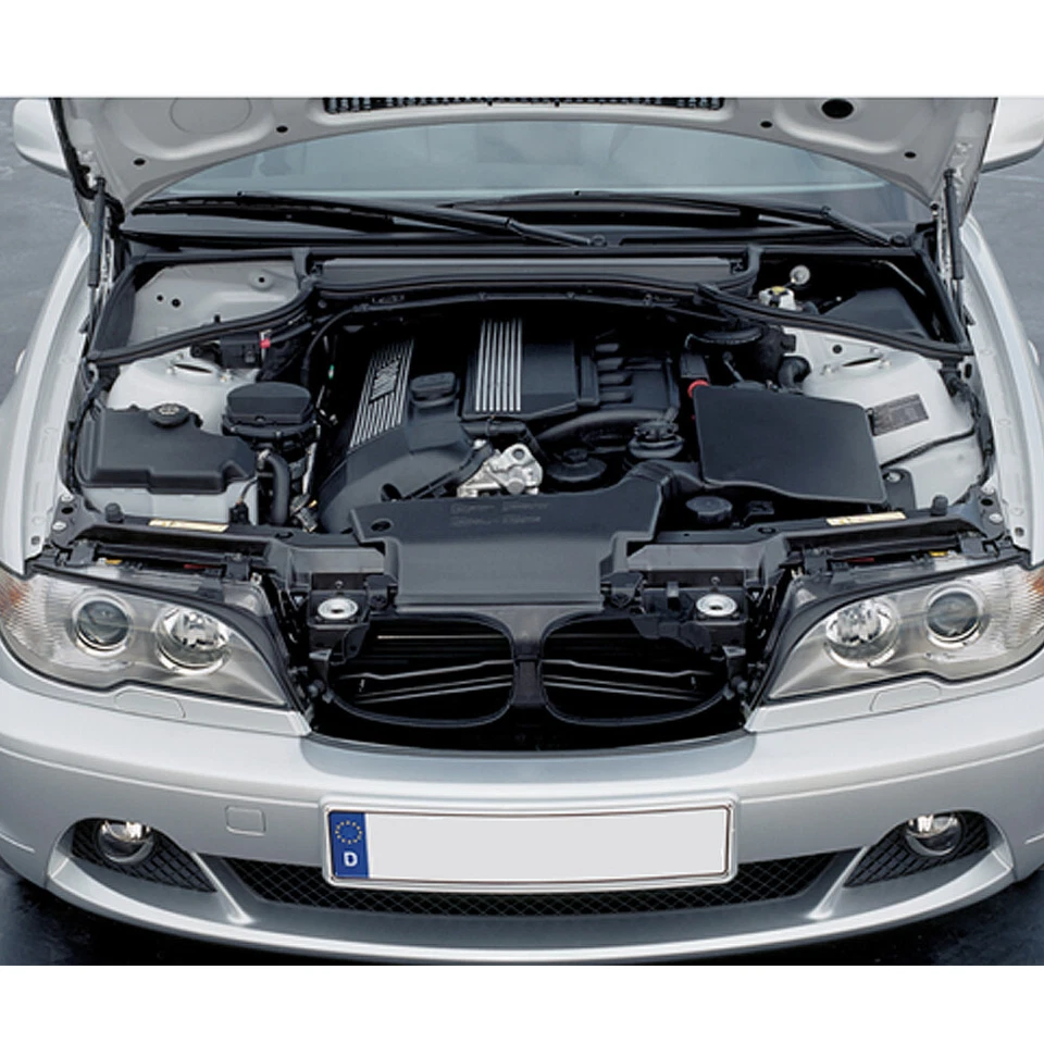 For 2001-2006 BMW 330Ci Front Hood Gas Struts +Rear Trunk Lift Supports Rod Foto 4 de 4