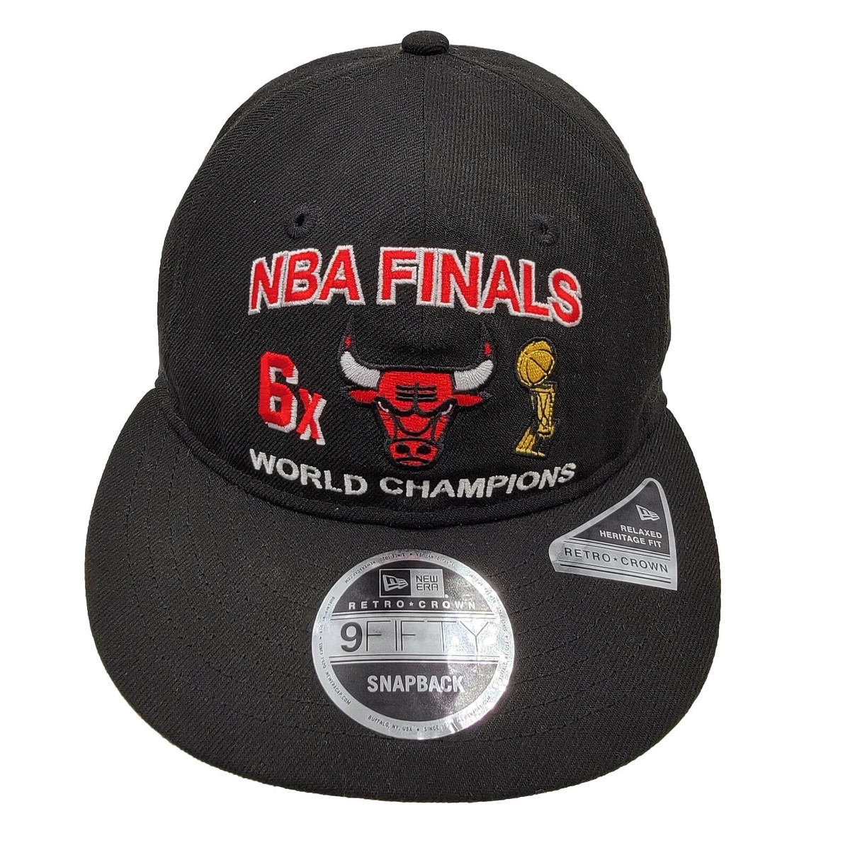 Chicago Bulls NBA Finals 6 x Champs New Era Retro Crown Chicago Bulls NBA Finals 6 x Champs New Era Retro Crown