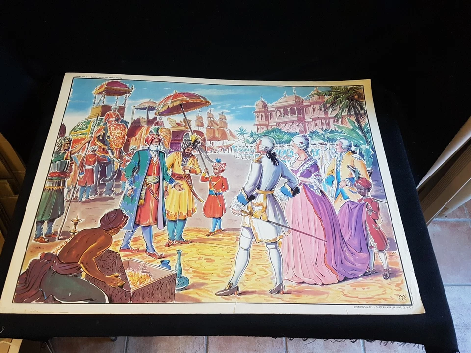 Affiche scolaire Édition MDI double face Ref. 15 et 16 des années 70's 91x68 - Photo 1/2