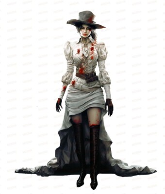 Resident Evil style zombie Alcina Dimitrescu lady  waterproofing sticker decal G