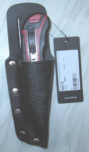 FHB Messertasche inkl. Cutter Revolverform Zunftzubehör Gürteltasche schwarz - Bild 2 von 2