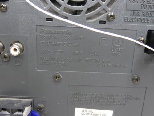 Sistema estéreo de CD Panasonic SA-PM18 5 cambiador de discos - solo unidad - probado - Imagen 8 de 11