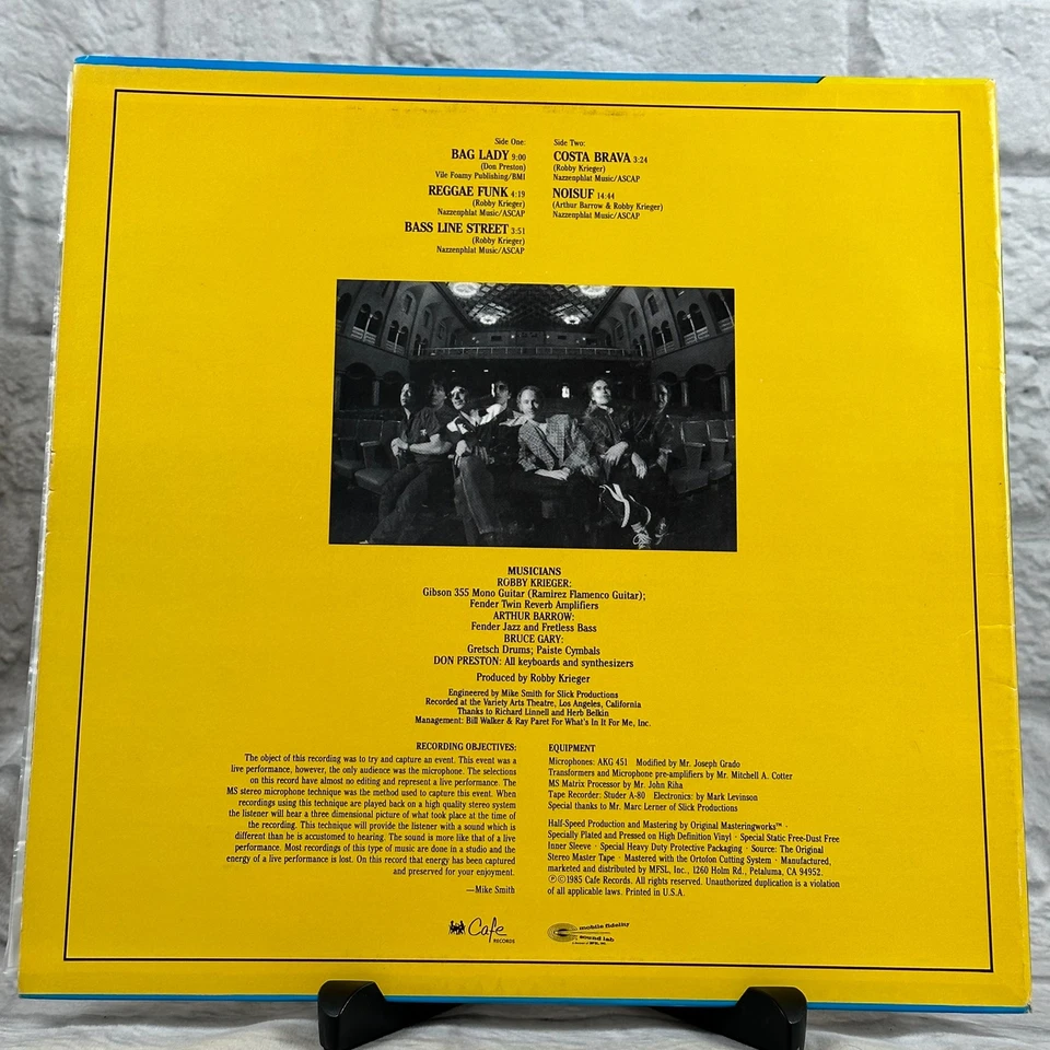 Robby Krieger S/T LP 1985 MFSL Original Master Recording Cafe-730 Demo The Doors - Image 4 of 4