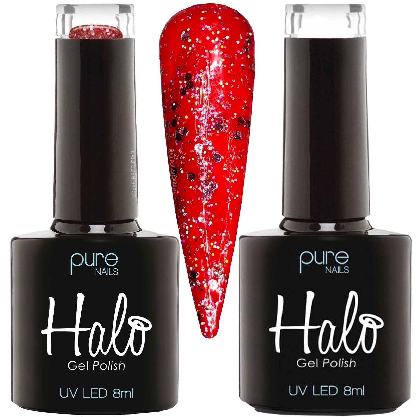Halo Candy Cane & Red Gel Polish Duo (2 x 8ml)