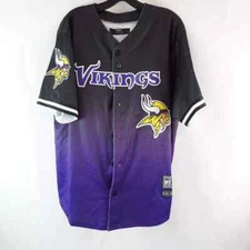 Pro Standard MINNESOTA VIKINGS Mesh Baseball Jersey Men's Size L NWT PURPLE