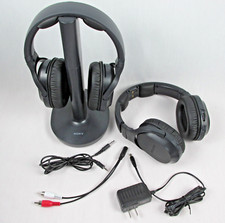  2 Sony Wireless Headphones WH-RF400R with 1 Transmitter Dock TMR-RF400