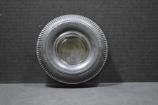 Firestone Tire Glass Ashtray Deluxe Champion Gum Dipped 6" Table Ad Decor