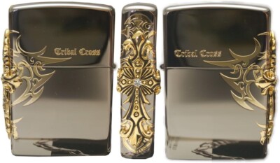Zippo Lighter Side Tribal Cross BK Windproof | eBay