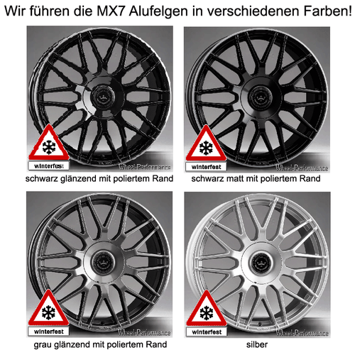 18 Zoll MX7 Alufelgen 8x18 5x108 ET40 schwarz matt mit poliertem Rand für Volvo - Bild 8 von 8