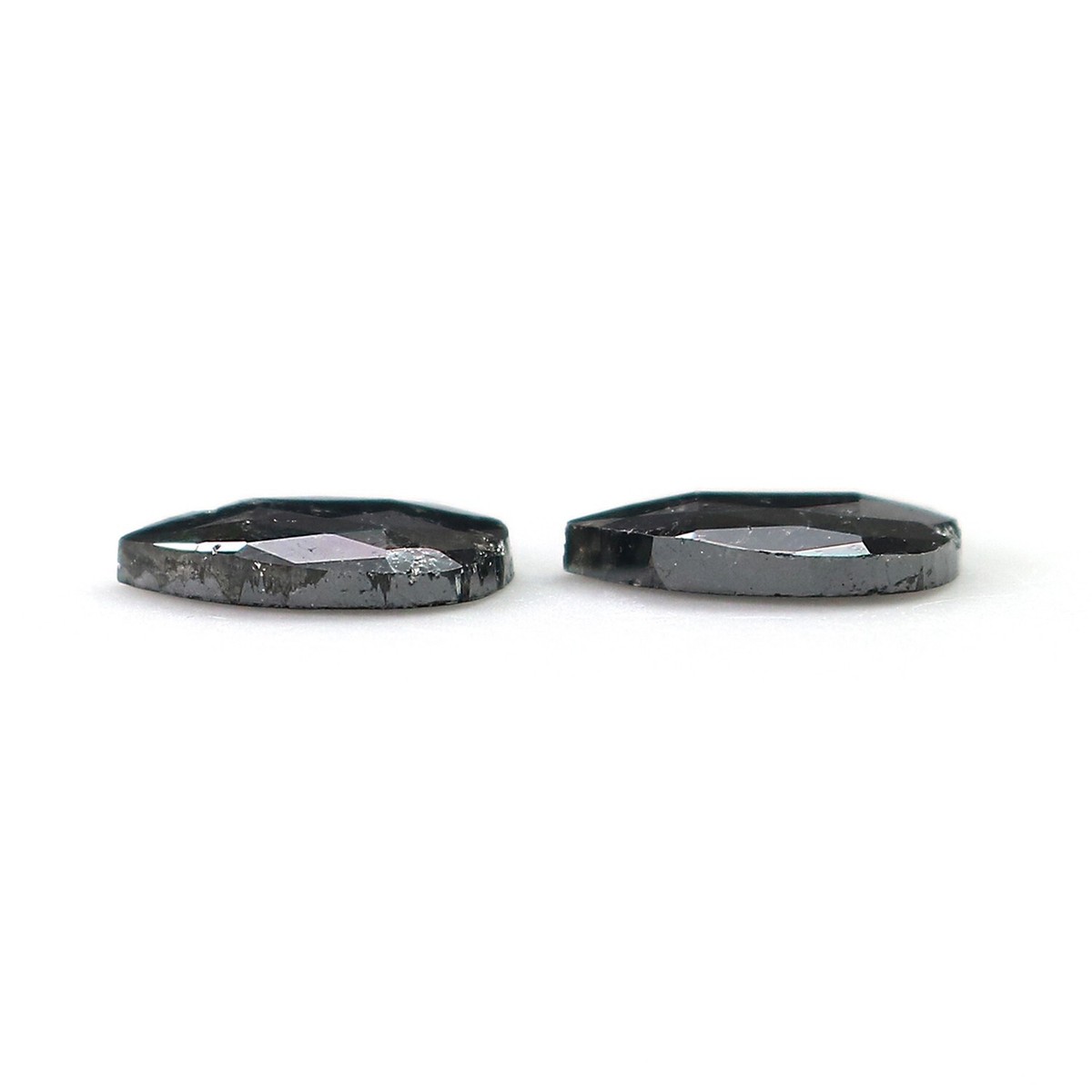 1.44 CT Natural Loose Pear Cut Diamond 7.85 MM Black Grey