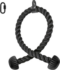 Triceps Rope with Non-Slip Soft Rubber Ends Home Gym Cable 28  36 inches L