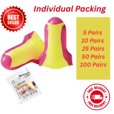 Howard Leight Laser Lite Ear Plugs for Work Sleep Snoring Noise Cancelling Bike