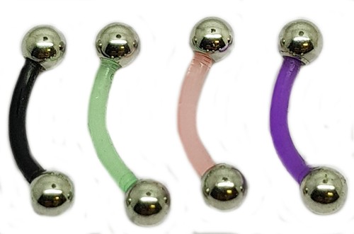 3X Flexibler Bioflex PTFE Hufeisen Langhantel Gebogene Bar Halter Piercing Schmuck - Bild 20 von 21