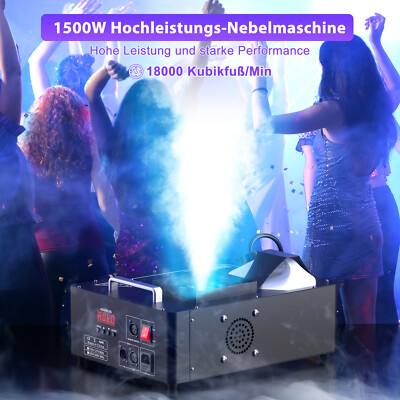 1500W DMX Nebelmaschine RGB 24LED Bühnenlicht Rauch Vertikal Upspray Fog Stage