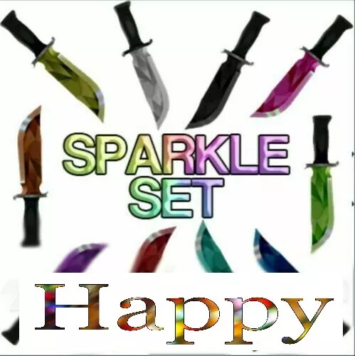 Roblox Murder Mystery 2 mm2 godly complete sparkle set of 10 items