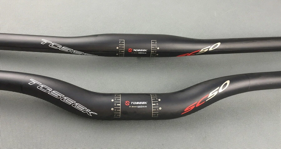 Carbon UD MTB Mountain Road Bike Riser Flat bar Bicycle Handlebar 31.8*580-640mm - Image 2 of 4