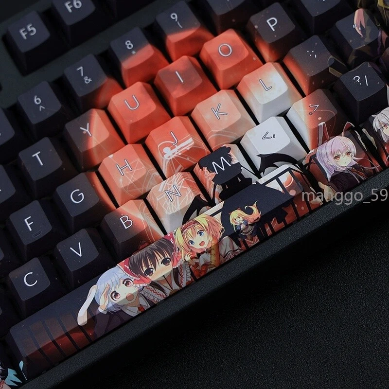 Oriental Project Gensokyo Only Keycaps Dreamy Full Frame 108 Keys Anime PBT Gift - Image 4 of 4