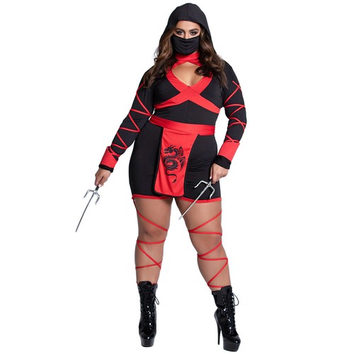 Sexy Women Costumes Dragon Ninja Unifrom Cosplay Adult GAME Clubwear Nightdress - Picture 3 of 26