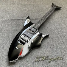 Black Jay Turser Shark Electric Guitar Rosewood Fretboard Floyd Rose Bridge w/HH
