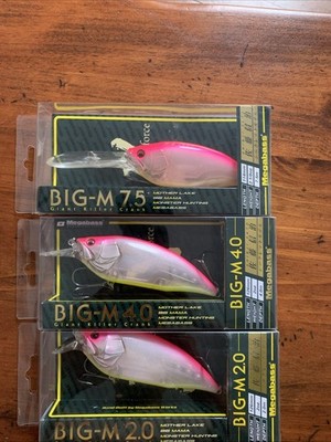 Megabass Big M Series Set Of All 3 Depths /2.0/4.0/7.5 In Jukucho Pink Color JDM