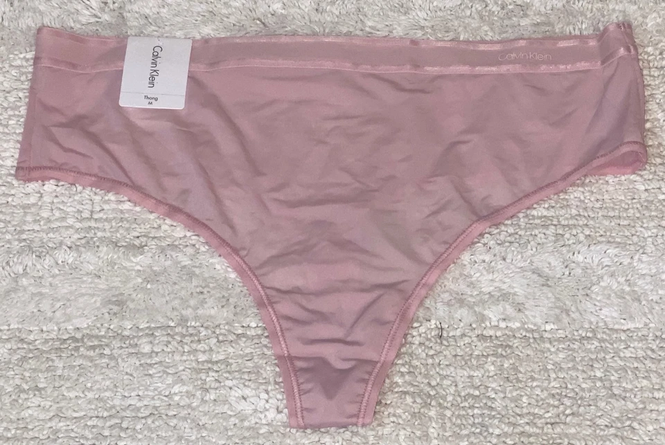 Tanga Calvin Klein Eco Rosa, Cintura Alta, Nylon/Elastano, M Foto 4 de 4