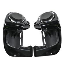 Vivid Black Vented Fairing Lower Kit Speakers & Grills For Harley Touring Road