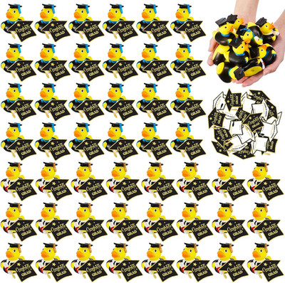 Sratte 24 Set Rubber Ducks 2026 Diploma Bulk with Party Cards Grad Rubber Duck C