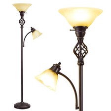 Torchiere Floor Lamp for Living Room, LED Standing Reading Light for Bedroom ...