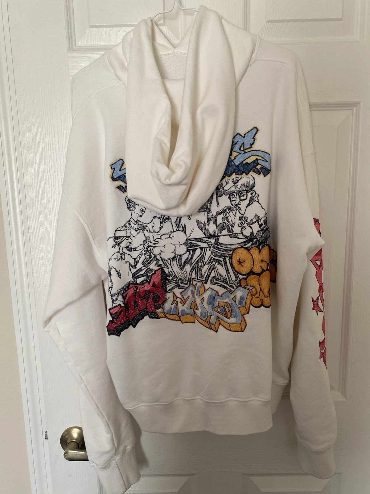 Felpa con cappuccio Off White Graffiti taglia media