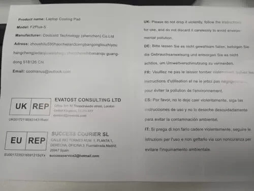 Almohadilla De Enfriamiento Para Computadora Portátil Con 5 Ventiladores NEW US - 第 2/8 張圖片